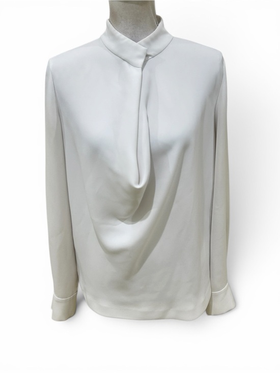 Elizabeth and James Tops - Elizabeth and James white draped front top blouse long sleeves polyester medium